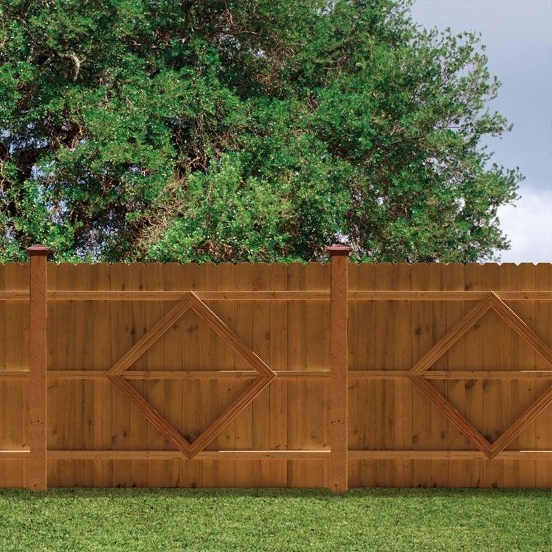 Yarda 8 pie alto Cedar Wood Fence Panel Outdoor Cedar Border Fence del FSC