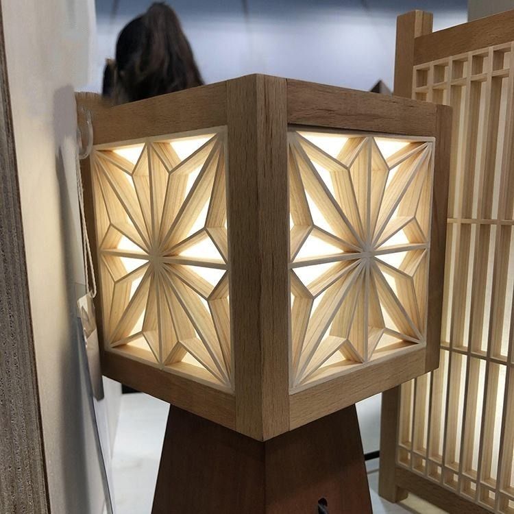 Pantallas decorativas rústicas del divisor de Kumiko Led Water Bubble Wood de madera para el restaurante