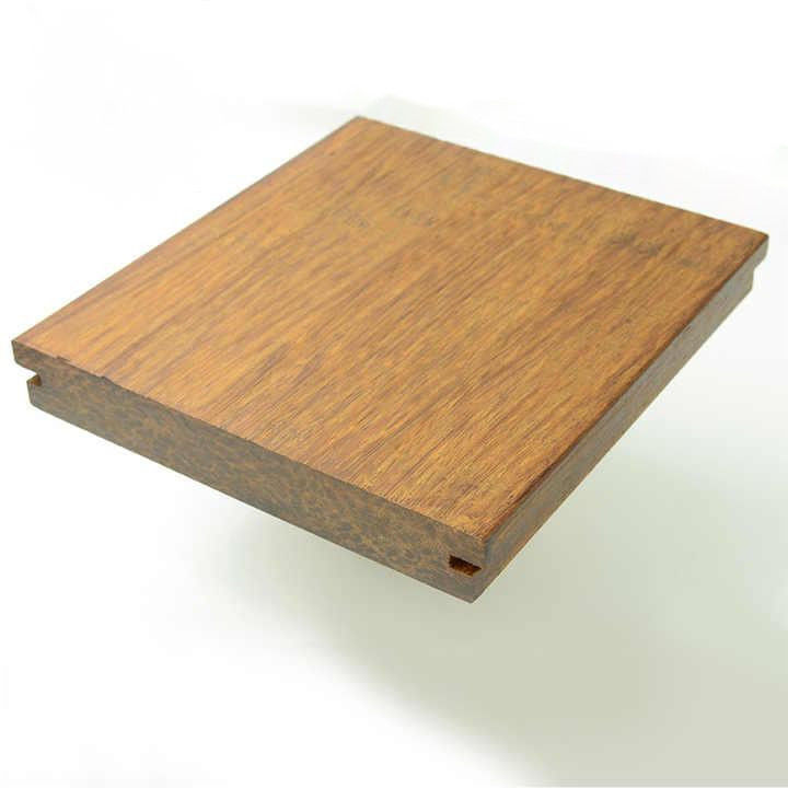 2.2m 2.4m 3.6m Decking de madera de bambú laminado verticalmente con moldeado 2 ranuras laterales