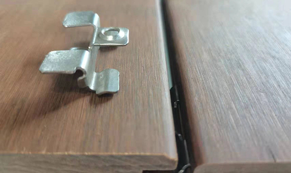 2.2m 2.4m 3.6m Decking de madera de bambú laminado verticalmente con moldeado 2 ranuras laterales