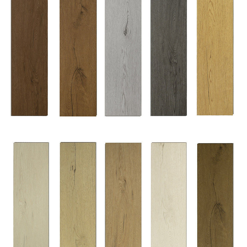 Texturas de madera Decoración de interiores 4mm 5mm 6mm PVC SPC Bloqueo de clic Vinilo Diseño gráfico Oficina interna europea