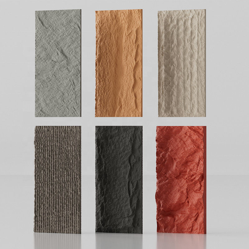 Panel de pared de piedra artificial de poliuretano de piedra hongo 3D