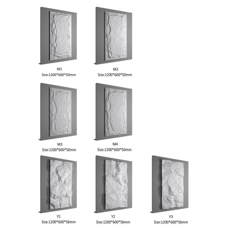 Venta al por mayor de poliuretano de alta calidad multicolor personalizable PU revestimiento de piedra de cultivo revestimiento de pared exterior