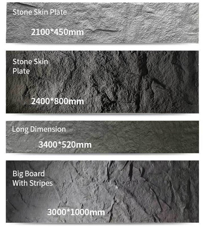 Panel de pared de piedra de PU Panel de piedra de poliuretano Panel de panel de pared 3D Tabla de tablero de pared de piedra de pizarra artificial de peso ligero