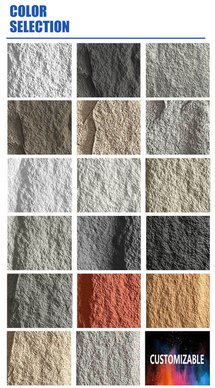 Panel de pared de piedra de PU Panel de piedra de poliuretano Panel de panel de pared 3D Tabla de tablero de pared de piedra de pizarra artificial de peso ligero