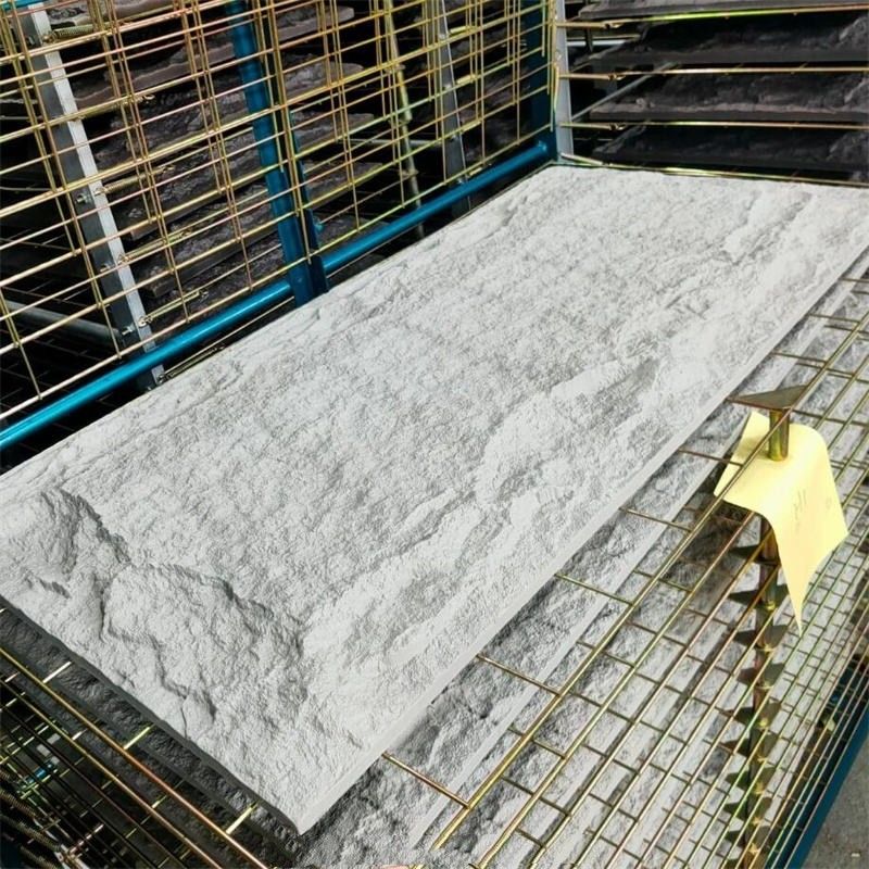 Pared interior y exterior Panel de piedra de PU Panel de piedra artificial de piedra