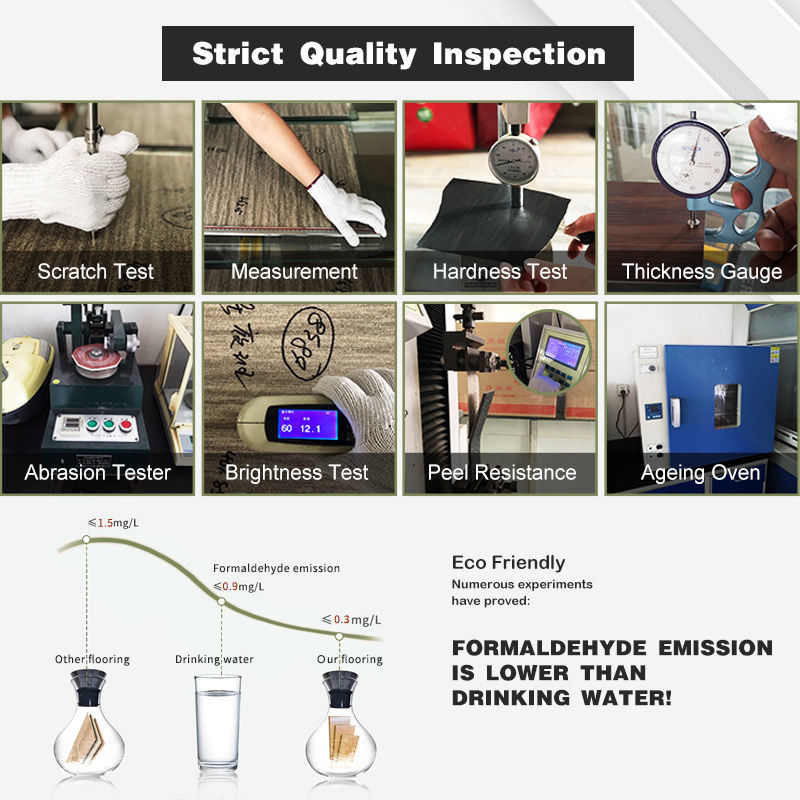Precio de fábrica Incendio resistente a la humedad Plastico resistente a la humedad Piso de clic Spc para el hogar Oficina PVC SPC LVT LVP piso de tablón de vinilo