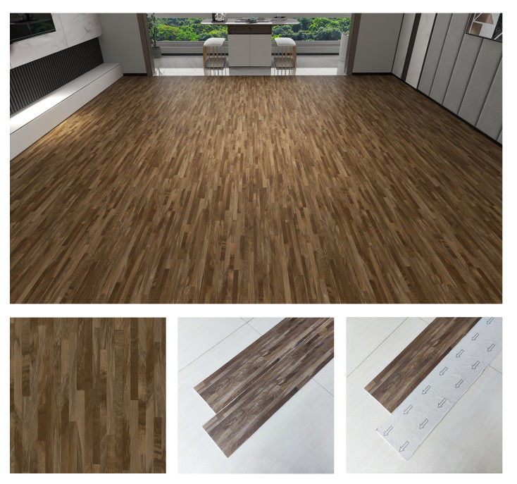 Inoxidable madera de lujo azulejos de PVC Lvt suelo autoadhesivo Vinyl suelo peeling y pegado Pvc tablón de suelo