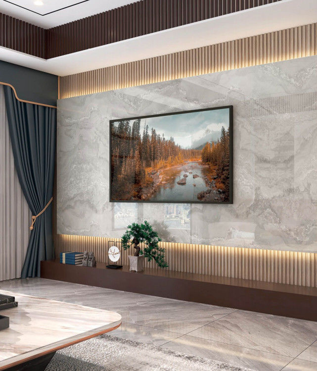 Panel de pared de carbón de bambú sólido 1220 x 2800 mm impermeable compuesto de mármol grano de bambú tablero de carbón