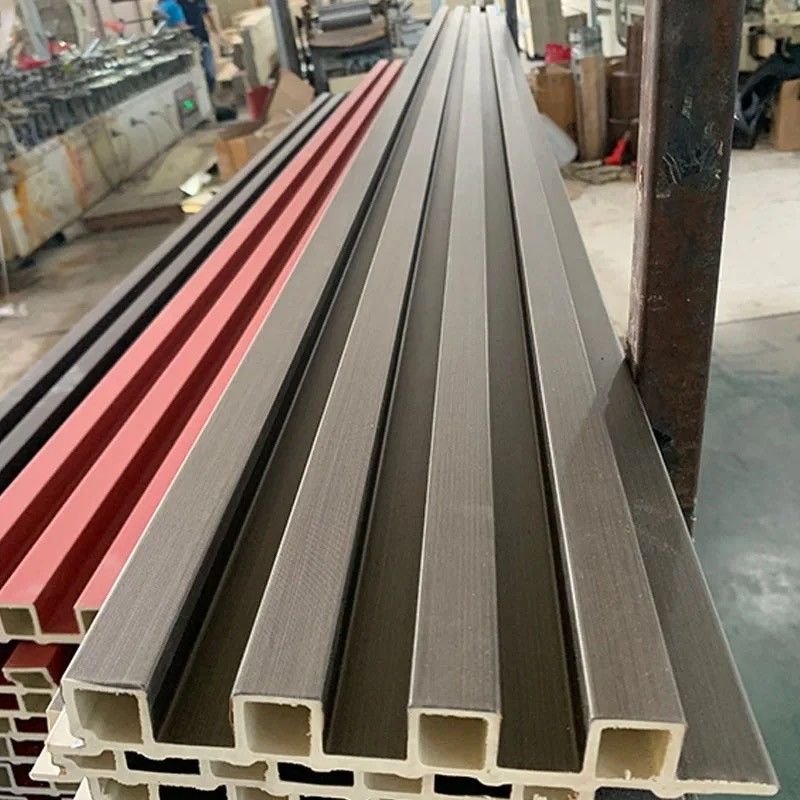 Acústica Decoración de paredes interiores madera panel de pared 3d barril WPC Cldding WPC paneles de pared flotados