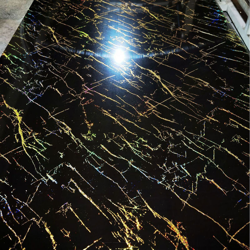 1220*2440 Hoja de mármol UV laminada 3d de 3 mm de espesor para decoración de paredes