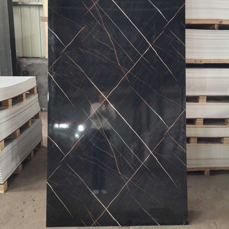 Panel de pared de lámina de mármol UV PVC ligero de 3 mm o 4 mm de espesor 3d