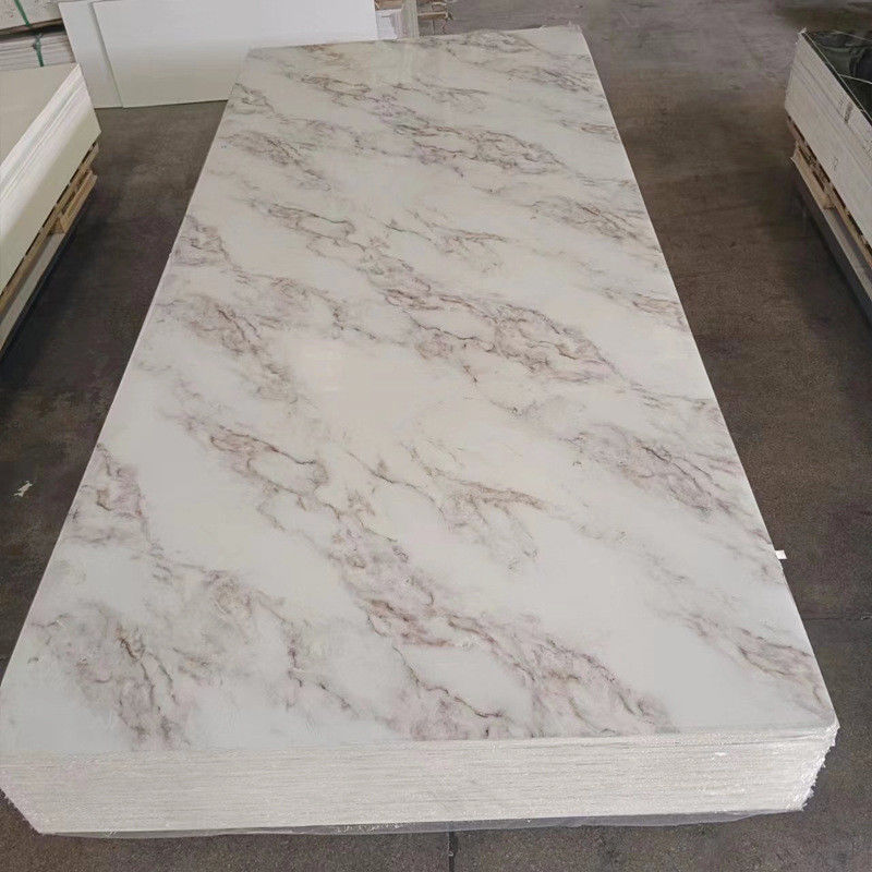 El proveedor chino presenta paneles de pared de láminas de mármol UV para decoración interior y placas de plástico de placa UV