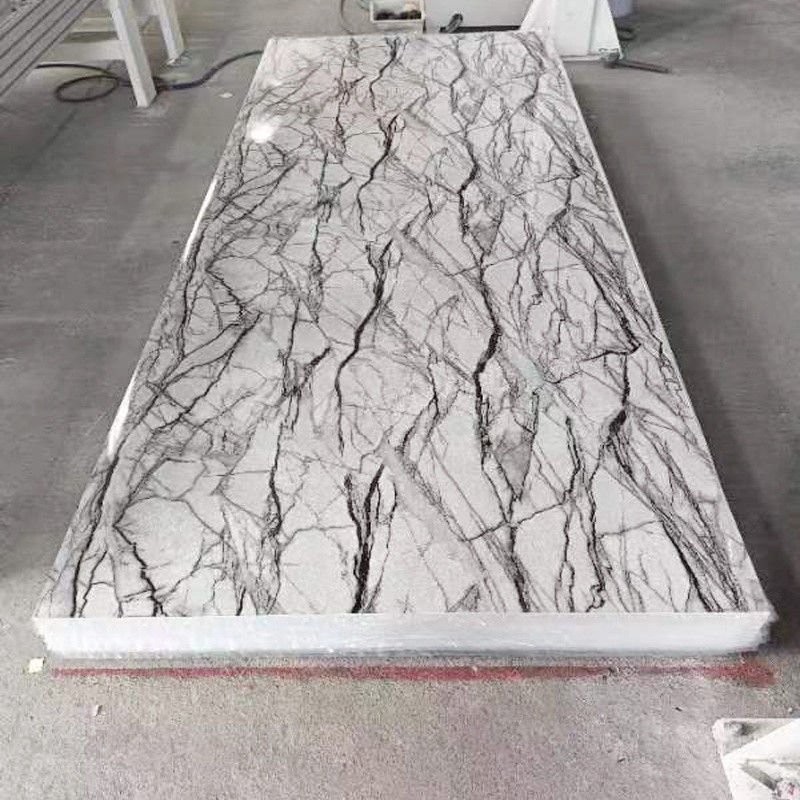 El proveedor chino presenta paneles de pared de láminas de mármol UV para decoración interior y placas de plástico de placa UV
