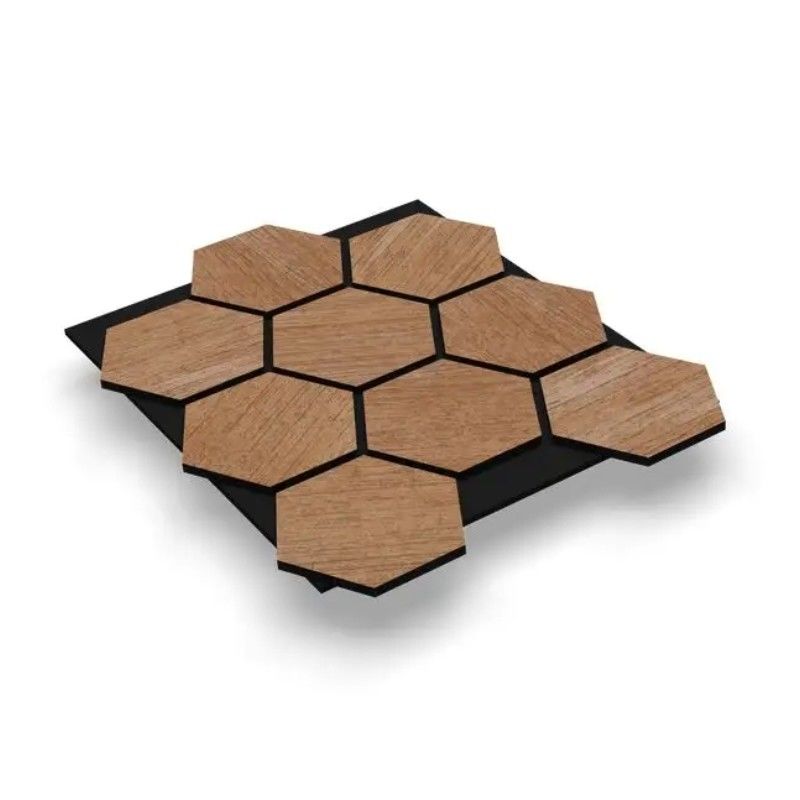 Diseño moderno paneles hexagonales acústicos de chapa de madera aislante de los hoteles
