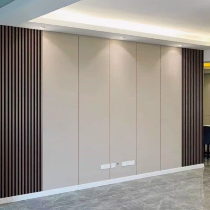 Panel de pared de fibra de madera de bambú de plástico para decoración interior de hoteles