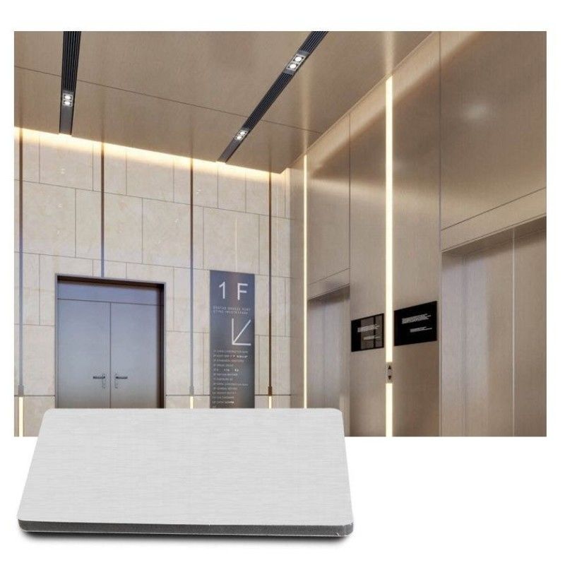 Hojas Otros paneles decorativos revestimiento interior compuesto de grano de metal de bambú de fibra de carbón tablero de pared para oficina