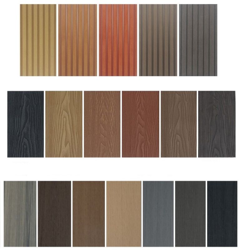 Piscinas exteriores Decking de suelo de madera y plástico compuesto WPC impermeable coextruso