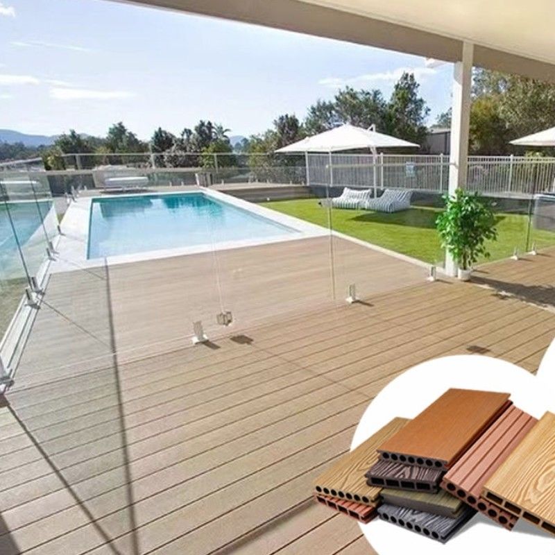 Piscinas exteriores Decking de suelo de madera y plástico compuesto WPC impermeable coextruso