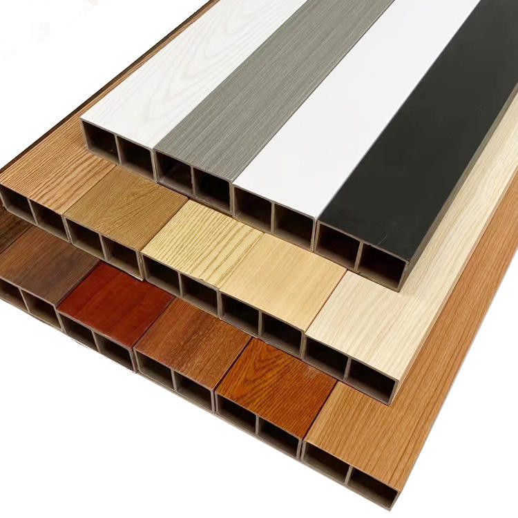 Tubos de madera WPC brillantes para decoración de interiores en color personalizado