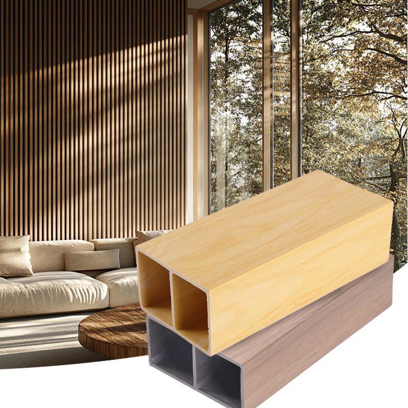 Tubos de madera WPC brillantes para decoración de interiores en color personalizado