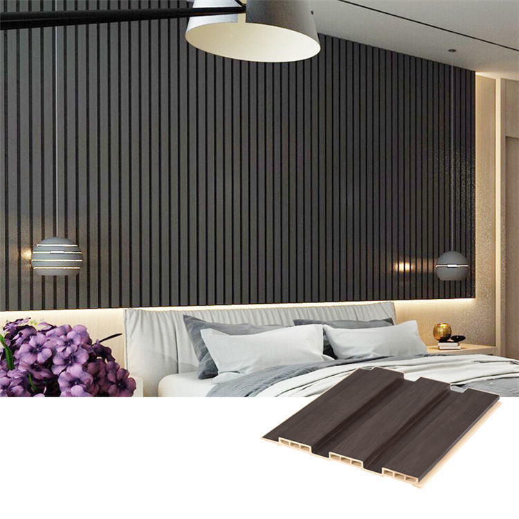 Decoración de interiores Revestimiento compuesto de plástico de madera Tablero de pared 3d de fluido WPC PVC Panel de pared interior