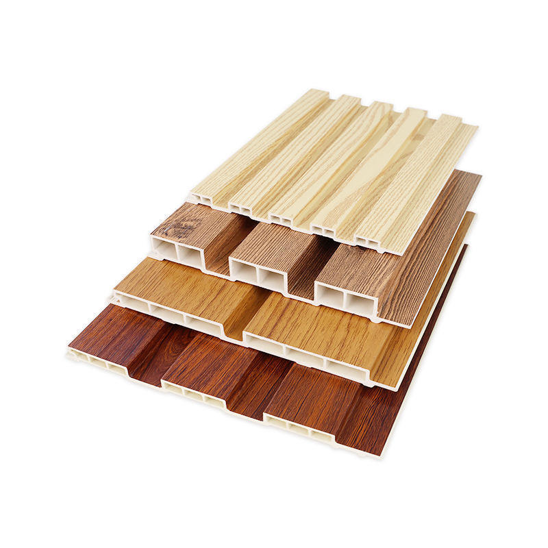 Panel de pared de madera compuesta WPC, revestimiento de pared WPC, interior, panel de pared acanalado