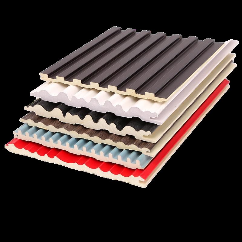 Panel de pared de madera compuesta WPC, revestimiento de pared WPC, interior, panel de pared acanalado