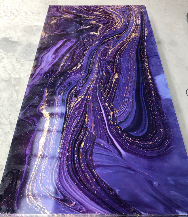 4x8 pies PVC UV Hoja de mármol PVC UV Panel de pared de mármol Panel alternativo de mármol Reemplazo de 3 mm Hoja de PVC UV