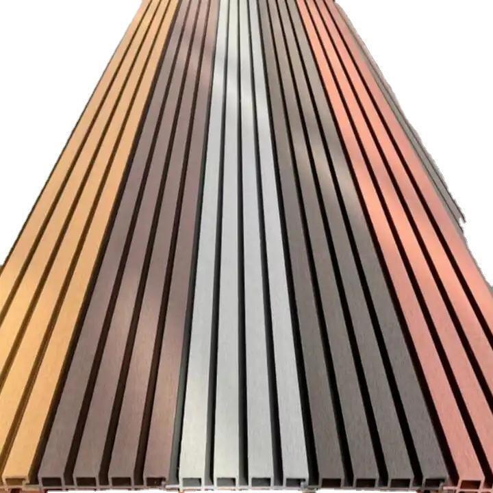 Paneles de pared exteriores WPC impermeables de alta calidad Materiales compuestos de madera y plástico para la decoración exterior