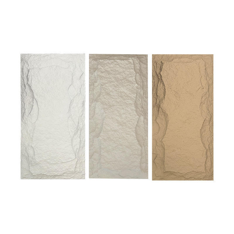 Interior multifuncional de peso ligero Pu revestimiento de chapa de roca artificial exterior de decoración 3D panel de pared de piedra de alta calidad