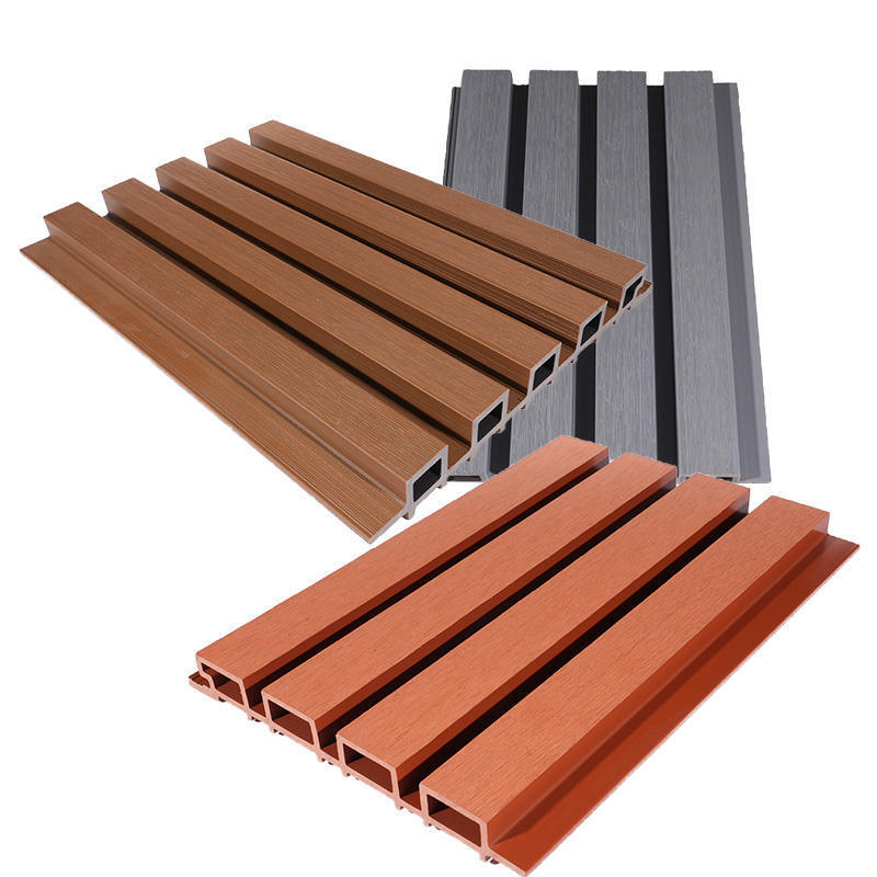 Panel de pared WPC moderno para exteriores, fácil de instalar y con diseño clásico, con característica impermeable para espacios al aire libre