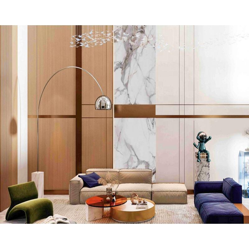 Panel de mármol de PVC con diseño 3D ligero e impermeable para panel de pared, tablero de mármol UV para decoración de interiores