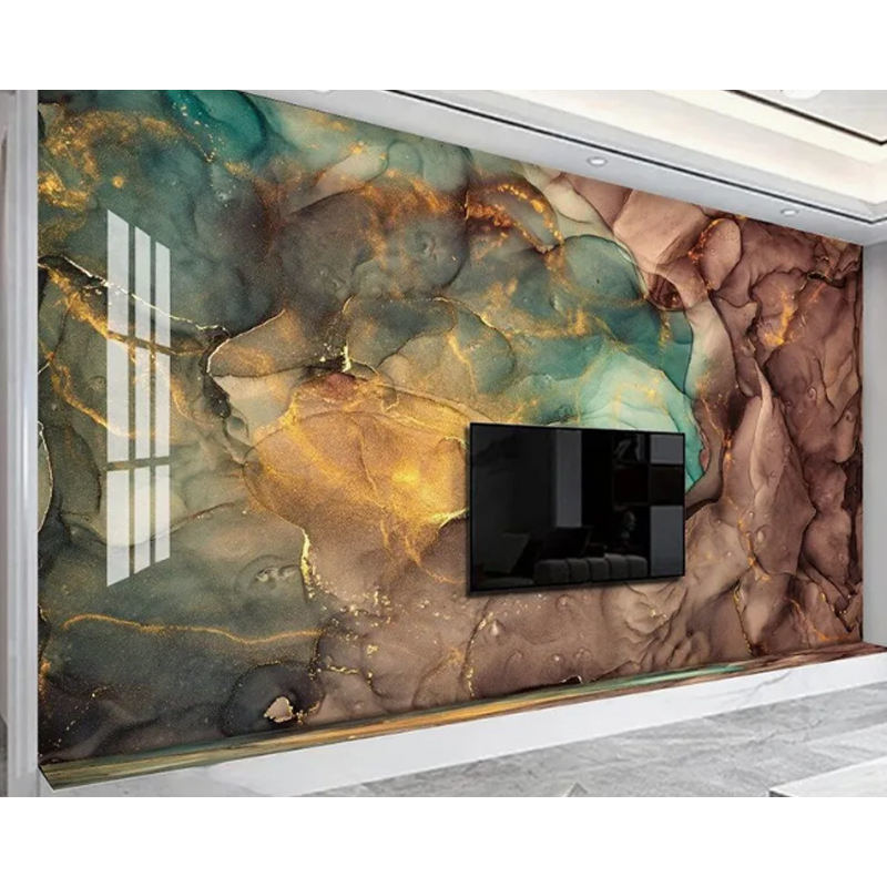 Panel de mármol de PVC con diseño 3D ligero e impermeable para panel de pared, tablero de mármol UV para decoración de interiores