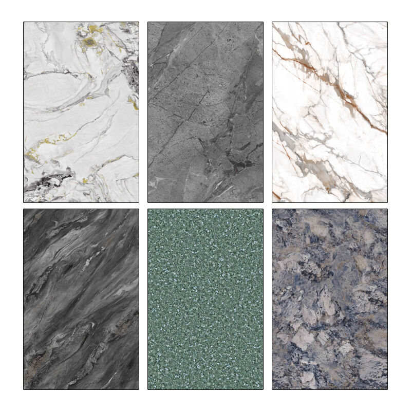 Panel de mármol de PVC con diseño 3D ligero e impermeable para panel de pared, tablero de mármol UV para decoración de interiores