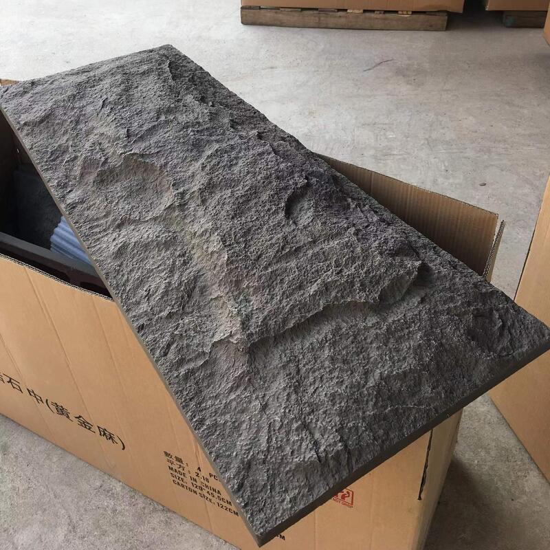 Moderno de diseño PU de piedra panel de pared de PVC espuma de piedra artificial para el interior exterior impermeable Función de la hoja decorativa Tipo