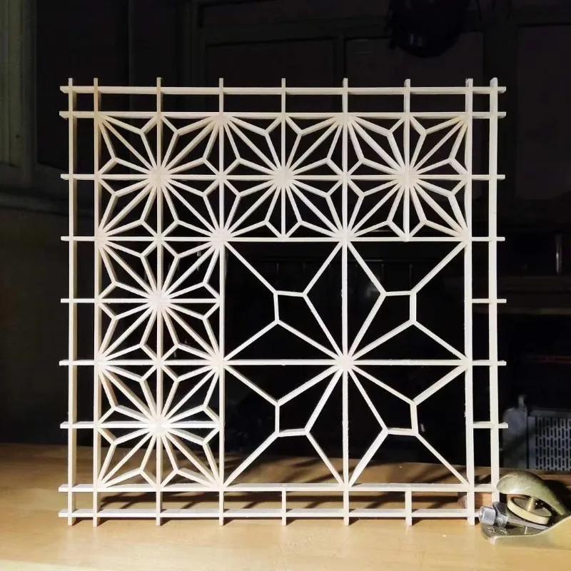 Chips de flores de madera tradicionales de alta tecnología o Kumiko para muebles o ventanas