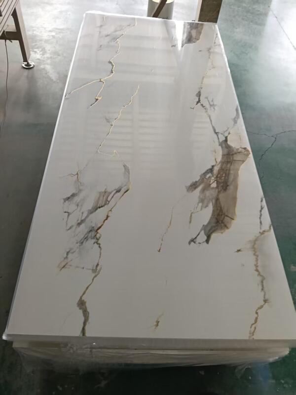 Fábrica de suministro directo de venta al por mayor de placas UV flexible plegable de PVC hoja de mármol con textura de mármol para panel decorativo de la pared