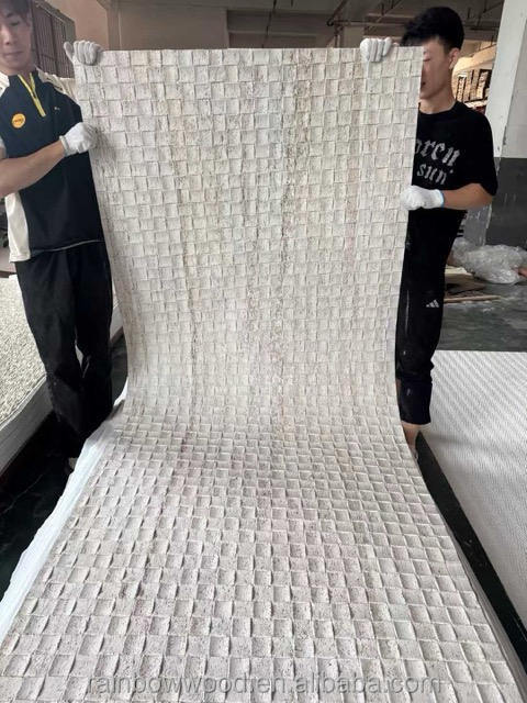 MCM Soft Series Diseño moderno Flexible Artificial Eco-friendly Infiero Impermeable Inodoro Gran pizarra Decoración de paredes interiores y exteriores 3D