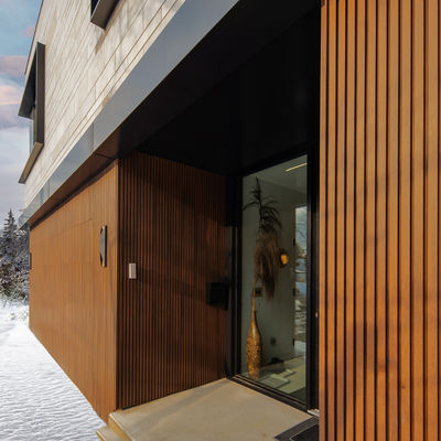 Resistencia interior de la putrefacción del panel de pared de la parrilla moderna WPC 195mmx28m m