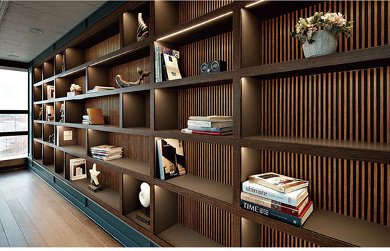 Logotipo modificado para requisitos particulares a prueba de humedad interior del panel de pared del grano de madera WPC del FSC