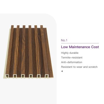 Hoteles Residenciales Decoración de interiores de madera de WPC Grandes paneles de pared Decorativos de WPC Panel de pared flotado