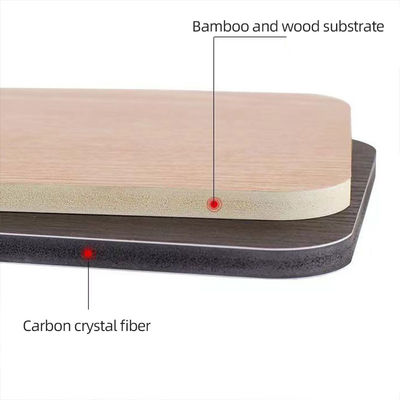 Panel de pared de chapa de madera de carbón de bambú