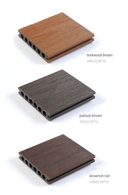 Tejas exteriores de WPC 3D en relieve de madera plástica de cubierta compuesta para jardín