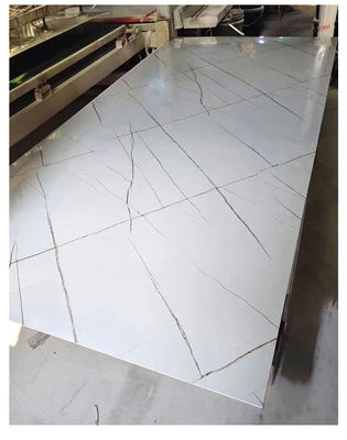 Panel de laminado de PVC de placa UV 1220*2440mm Panes de plástico de acabado de mármol interior