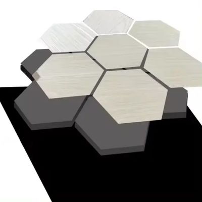 Mejorar la experiencia acústica 3D Hexágono paneles de pared de madera insonorizados rosa naranja blanco o colores personalizados