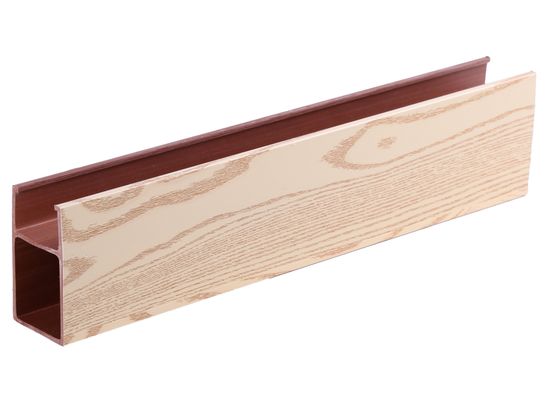 Tubo de PVC cuadrado hueco para interiores ecológico, columna de madera plástica, madera WPC, tubo para partición