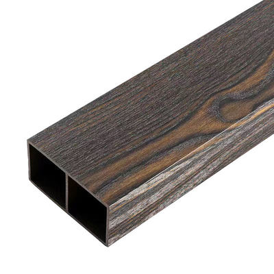 Tubo de madera Wpc compuesto para muro de separación Tubo de madera Wpc rectangular