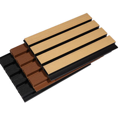 Panel de pared WPC moderno para exteriores, fácil de instalar y con diseño clásico, con característica impermeable para espacios al aire libre