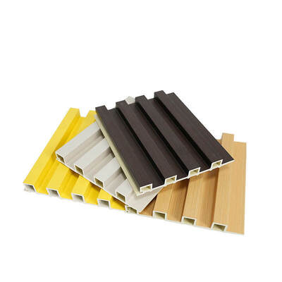 Panel exterior WPC Panel de pared de madera y plástico Diseño moderno Tablero exterior Compuesto WPC Panel 3D Revestimiento de pared exterior